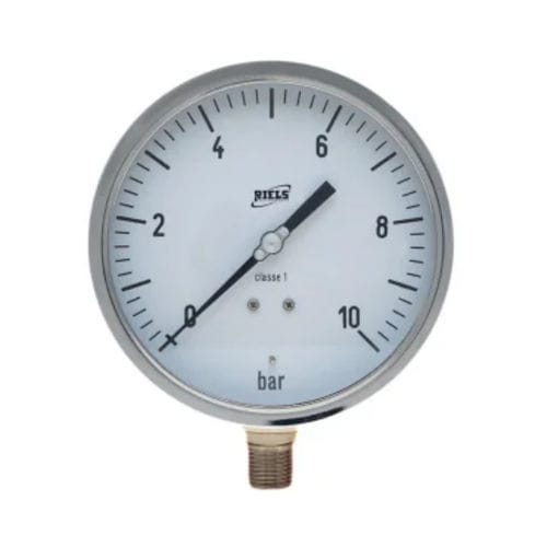 Manómetro de esfera - RIB800 series - Riels Instruments - roscado / de acero inoxidable / de aluminio
