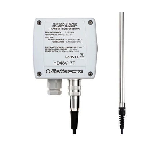 Sensor de temperatura y de humedad relativa - HD48 series - Riels Instruments - roscado / Pt100 / 4-20 mA