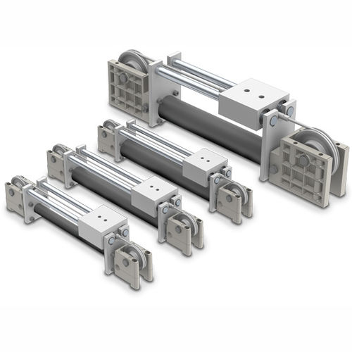 Cilindro de cable - DP series - Tolomatic, TOL-O-MATIC - de acero / de aluminio / de guiado