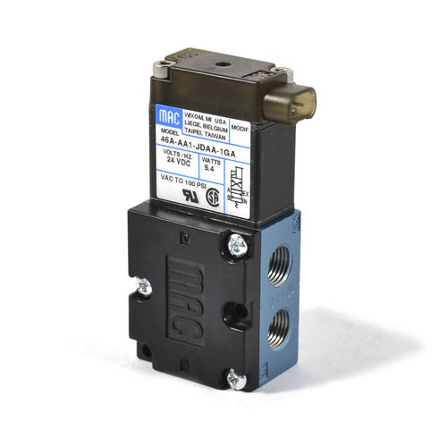 Distribuidor neumático de clapeta - 46 series - MAC Valves - de control directo / accionado por solenoide / de 4/2 vías