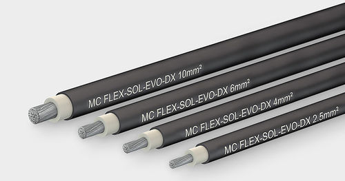 Cable eléctrico de alimentación - Flex-Sol-Evo series - Stäubli Electrical Connectors AG - aislado / para aplicaciones fotovoltaicas / con aislamiento de poliolefina