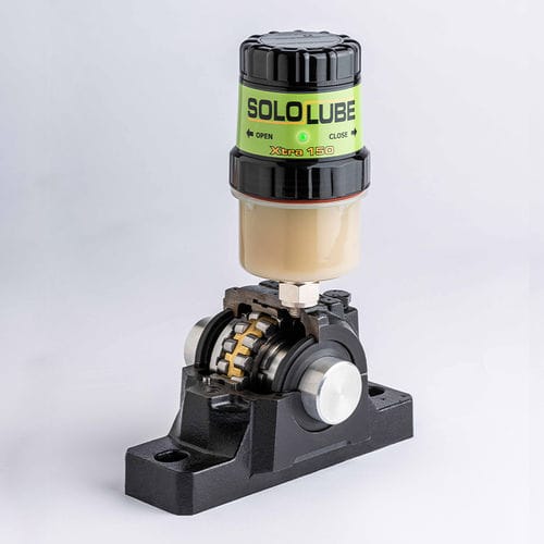 Lubricador de punto único - Sololube series - GRUETZNER GmbH - electromecánico / para rodamiento / de cadenas
