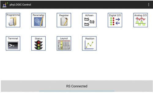 Software para controlador de motor paso a paso - phyLOGICTM - Phytron GmbH - configuración / de configuración / Androïd