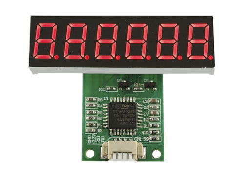 Visualizador LED - LDH-M3604RI-UR - LUMEX - de 6 dígitos / de 7 segmentos / industrial