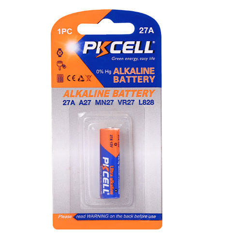 Batería alcalina - 12V 27A - Shenzhen PKCELL Battery Co. Ltd - cilíndrica / 12 V / UL