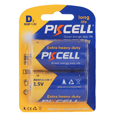 Batería zinc-carbono - R20P - Shenzhen PKCELL Battery Co. Ltd - tipo D / 1.5 V / de conformidad con RoHS