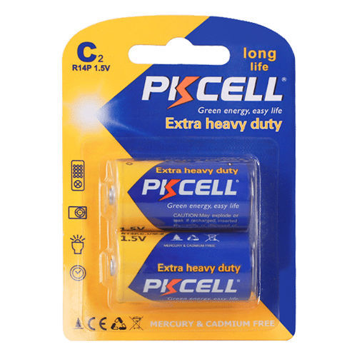 Batería zinc-carbono - C / R14P - Shenzhen PKCELL Battery Co. Ltd - tipo C / 1.5 V / UL