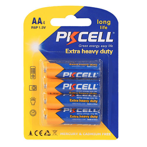 Batería zinc-carbono - R6P - Shenzhen PKCELL Battery Co. Ltd - tipo AA / 1.5 V / UL