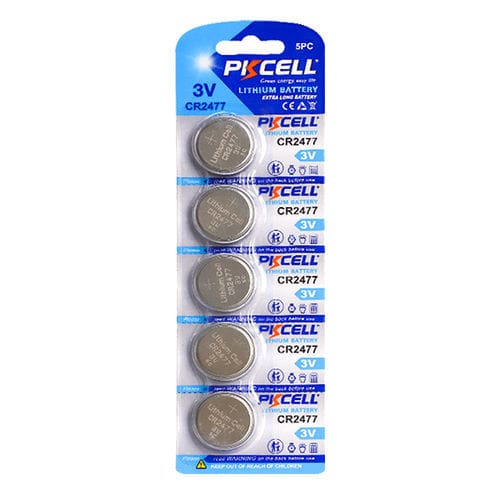 Batería de litio-dióxido de manganesio - 2477 - Shenzhen PKCELL Battery Co. Ltd - redonda / CR / 3 V