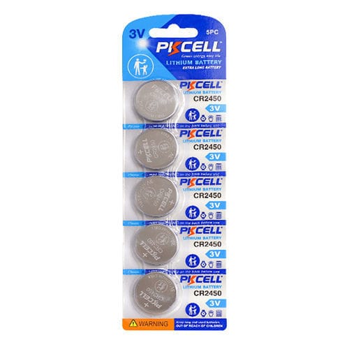 Batería de litio-dióxido de manganesio - 2450 - Shenzhen PKCELL Battery Co. Ltd - redonda / CR / 3 V