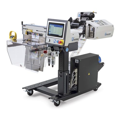 Máquina de impresión de transferencia térmica - AutoLabel 500P™ - Automated Packaging Systems - para etiquetas / con mando de pantalla táctil / en línea