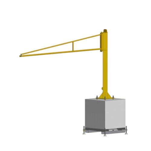 Grúa pluma triangular - PFTLmob - COMEGE - de columna / 270° / con control eléctrico