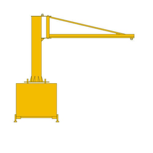 Grúa pluma de columna - PFTCmob - COMEGE - 270° / con control eléctrico / con perfil hueco