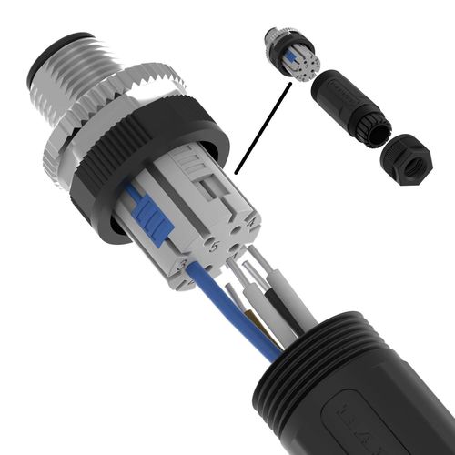 Conector de datos - BANNER ENGINEERING CORP. - recto / en ángulo recto / hembra