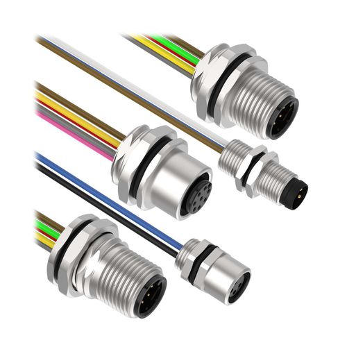 Conector dispositivo de fijación mediante tuerca - BR Series - BANNER ENGINEERING CORP. - de datos / recto / hembra
