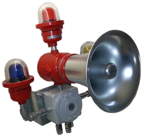Difusor de alarma sonora con avisador luminoso de LED - COMBINAZIONI OTTICHE ACUSTICHE ALLUMINIO - KROMA MEC SRL - con avisador luminoso de xenón / con avisador luminoso rotativo / con avisador luminoso de flash
