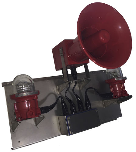 Difusor de alarma sonora con avisador luminoso de LED - COMBINAZIONI OTTICHE ACUSTICHE AISI316 - KROMA MEC SRL - con avisador luminoso de xenón / con avisador luminoso rotativo / con avisador luminoso de flash