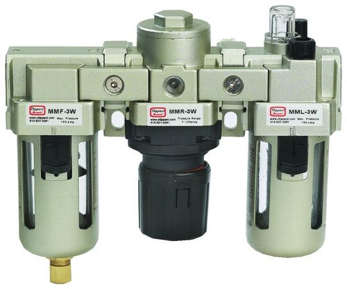 Filtro regulador lubricador de aire - MMFRL-3Q - Clippard - de aire comprimido / de policarbonato / de aluminio fundido