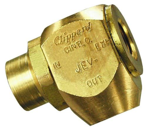 Válvula de tapón - JEV series - Clippard - con control neumático / roscada / de latón