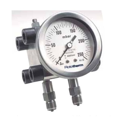 Manómetro diferencial - DP3 series - British Rototherm Co. Ltd - de esfera / NPT 1/2 / NPT 1/4