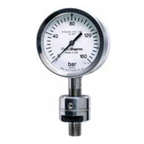 Separador de membrana con a fijación por brida - DSU - British Rototherm Co. Ltd - con racor roscado / para manómetro / de proceso