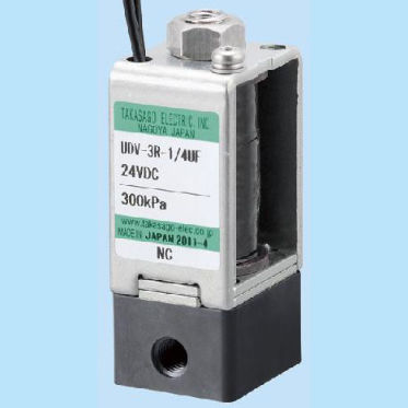 Electroválvula de control asistido - UDV series - TAKASAGO FLUIDIC SYSTEMS - de 2 vías / NC / de acero inoxidable