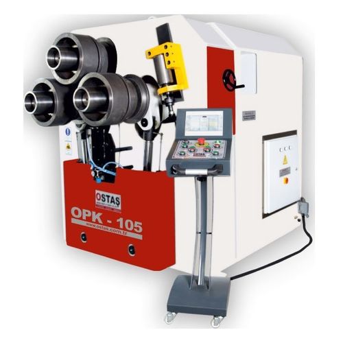 Máquina curvadora hidráulica - OPK - 105 - OSTAS MACHINERY - de tubos / de perfiles / con 3 rodillos motores