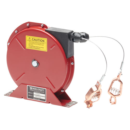 Enrollador de cable de toma de tierra - G 3050 Y - Reelcraft Industries, Inc. - retráctil / para agua / con barra de soporte