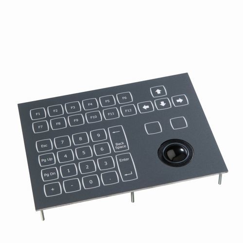 Teclado empotrable - KSTC36F1 series - NSI - de tecla mecánica / 36 teclas / con trackball