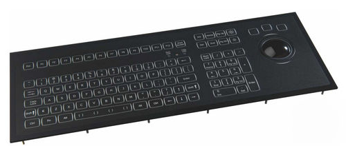 Teclado empotrable - KSML106-MC1 series - NSI - de tecla mecánica / 106 teclas / con trackball