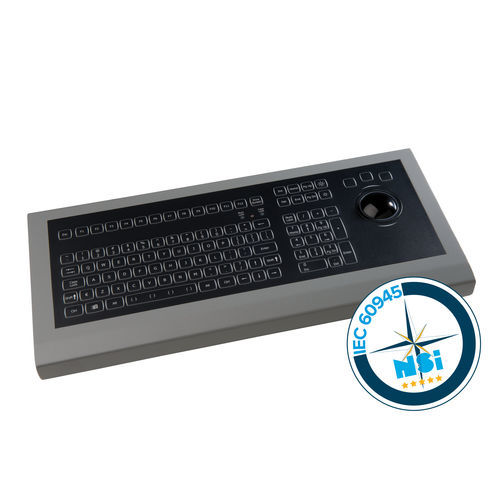 Teclado de mesa - KSML106-MC1 series - NSI - de tecla mecánica / 106 teclas / con trackball