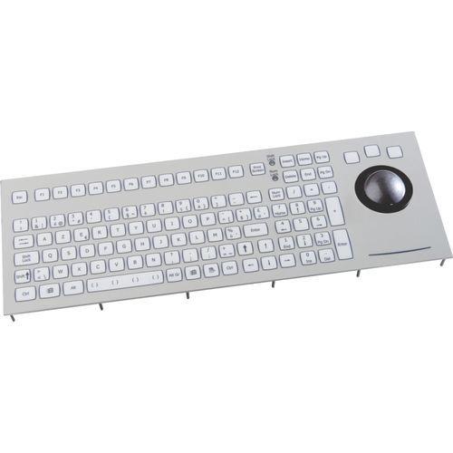 Teclado empotrable - KSTL105 - NSI - de tecla mecánica / 105 teclas / con trackball