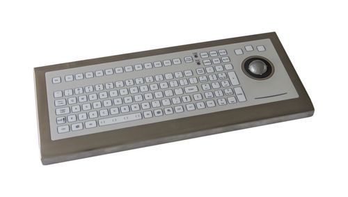 Teclado de mesa - KSTM105RVS - NSI - de membrana / 105 teclas / con trackball