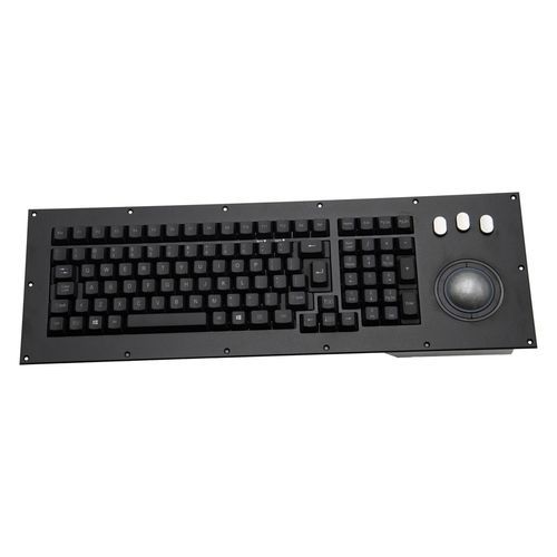 Teclado empotrable - MKBL107 - NSI - de tecla mecánica / con trackball / MIL-STD-461G