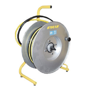 Enrollador de tubo hidráulico - 1 DH 25 P series - HYDR'AM - retráctil / de termoplástico