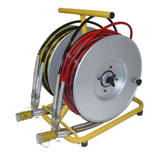 Enrollador de tubo hidráulico - 2 DH 15 P series - HYDR'AM - retráctil / doble
