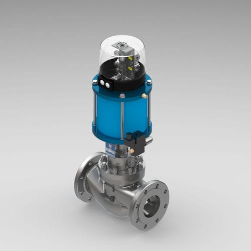 Válvula de globo - KVII/F - Kühme Armaturen GmbH - electroneumática / de cierre / de distribución