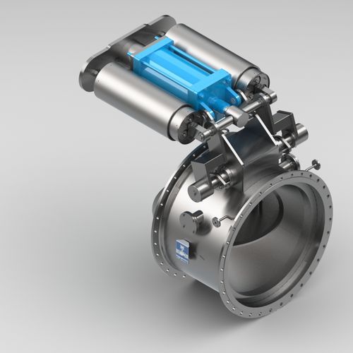 Válvula de mariposa - PKIII/D - Kühme Armaturen GmbH - con control neumático / de cierre / para gas