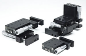 Platina de posicionamiento lineal - R502SD-X - DELTRON - de control manual / 1 eje / con micrómetros