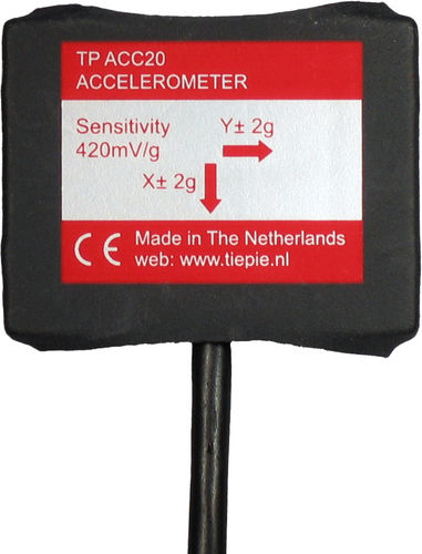 Acelerómetro 2 ejes - TP-ACC20 - TiePie engineering - piezoeléctrico / para aplicaciones automovilísticas