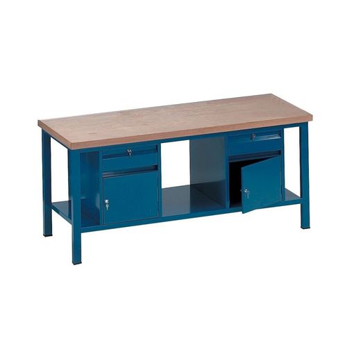 Banco de trabajo de haya - 218/2C - ARMECO - para taller / monobloque / con 2 cajones