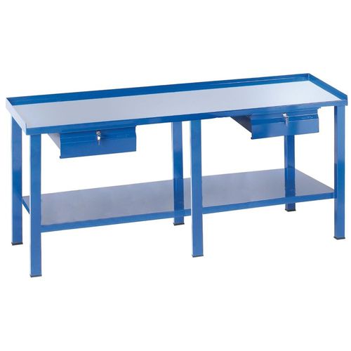 Banco de trabajo de acero - 218/F - ARMECO - para taller / monobloque / con 2 cajones