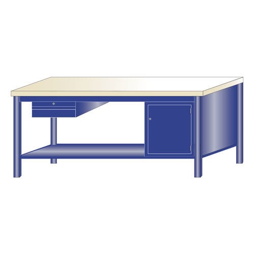 Banco de trabajo de haya - 218/B - ARMECO - para taller / monobloque / con cajones