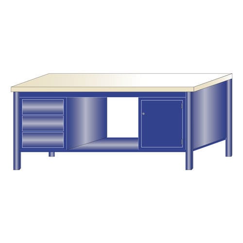 Banco de trabajo de haya - 218/P - ARMECO - para taller / monobloque / con cajones