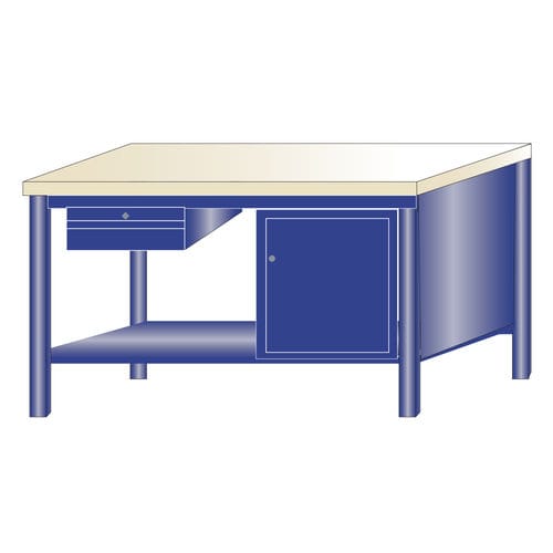 Banco de trabajo de haya - 217/B - ARMECO - para taller / monobloque / con cajones