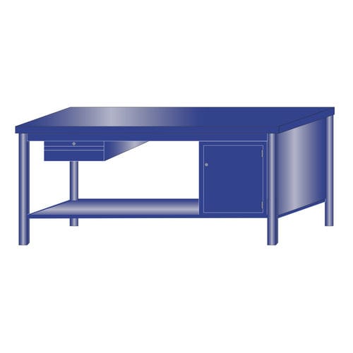 Banco de trabajo de metal - 218/FB - ARMECO - para taller / monobloque / con cajones