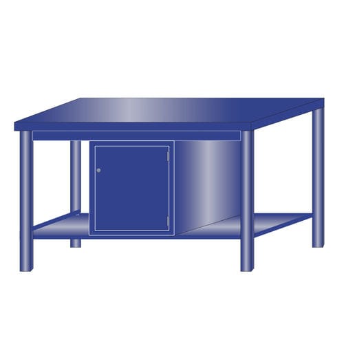 Banco de trabajo de metal - 217/FG - ARMECO - para taller / monobloque / con puerta