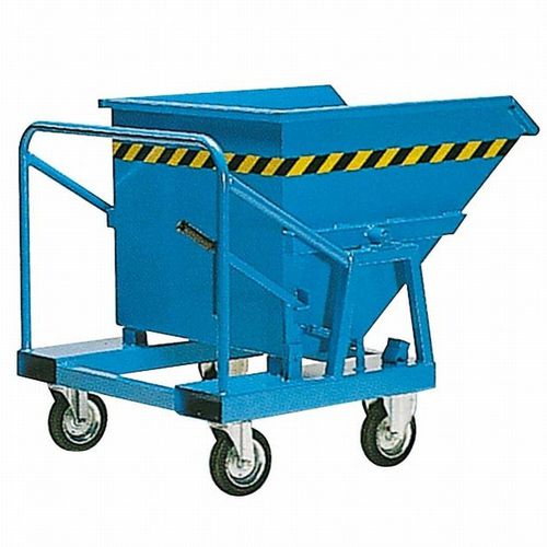 Cubo de basura de metal - CPR/400 - ARMECO - con tapa / 4 ruedas