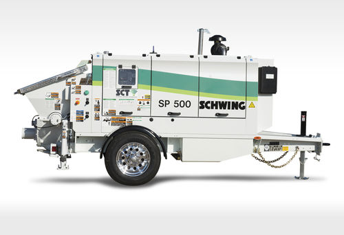 Bomba para hormigón montada en remolque - SP 500 - SCHWING GmbH - para obra / diésel / eléctrica