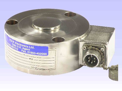 Célula de carga de compresión - SLC43 series  - RDP Electronics - de tipo botón / de galga extensométrica / de acero inoxidable